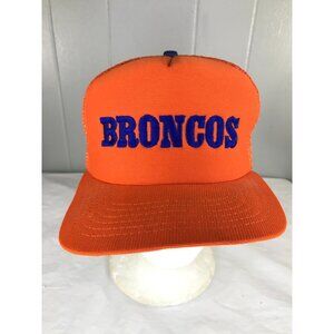 Vintage 80's NFL denver broncos snapback Mesh Trucker New Era Pro hat Cap USA